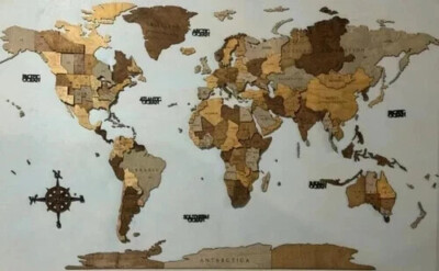 Knowlegable World Map Atlas Wall décor English / Digital Dxf ,Svg Digital File