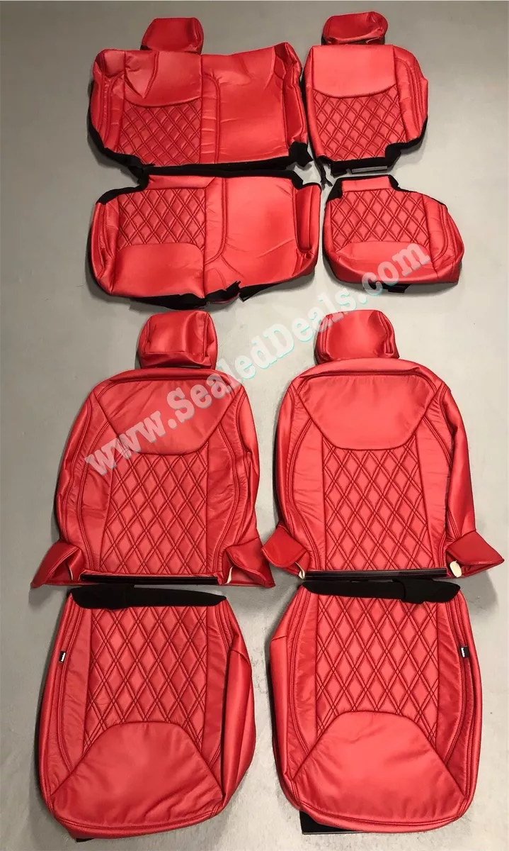 CUSTOM RED DIAMOND KATZKIN LEATHER SEAT COVERS FOR 2013 -> 2018