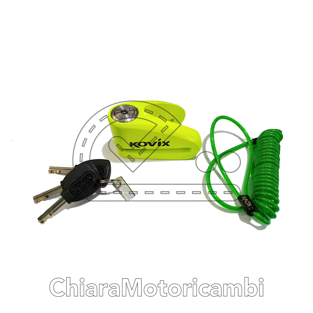 BLOCCO FRENO A DISCO KOVIX KVZ1-FG GIALLO PERNO PICCOLO DIAMENTRO 6 MM C/SPIRALE