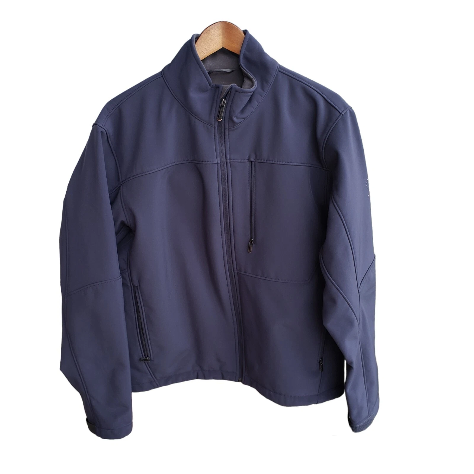 Tech By Tumi Mens Windstopper Softshell Jacket size Large Navy Blue lined