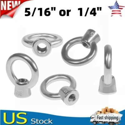 5PCS 5/16'' or  1/4'' UNC Lifting Eye Nut Lifting Eye Threaded Nut Fastener