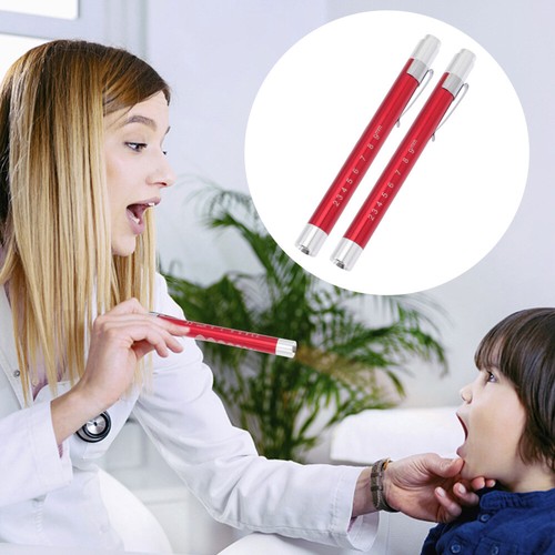 2 Pcs Medical Nurse Student Inspection LED Flashlight