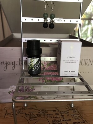 Wellness  Yves Rocher Neroli Parfum Tea Tree Oil Aventurine Diffuser Earrings