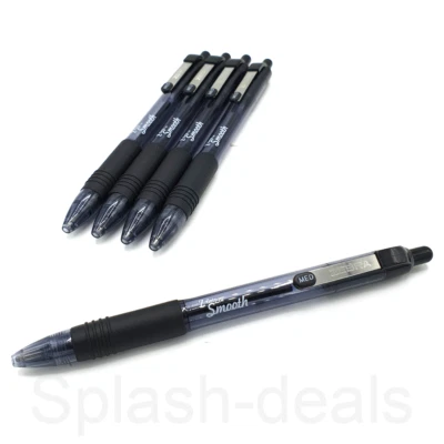 Zebra Z-Grip Smooth Black Retractable Ballpoint Pens - Pack of 5