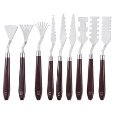 9pcs E1 Painting Palette Knife Set Stainless Steel Art Spatula Scraper Tools