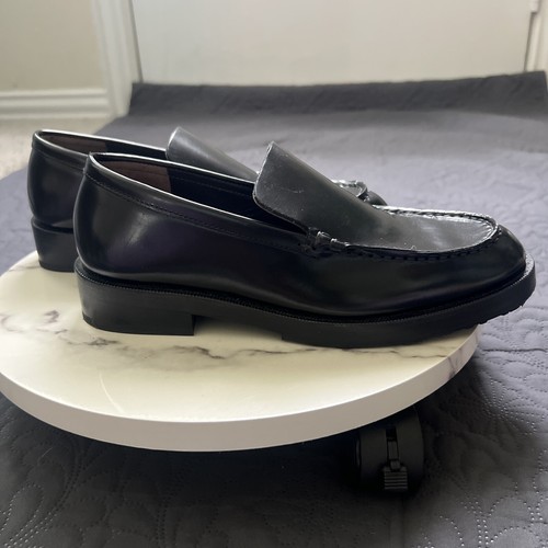 By Far Rafael Almond-Toe Slip-On Loafers Genuine Leather Women Black SZ 37 Prepp - Picture 6 of 16