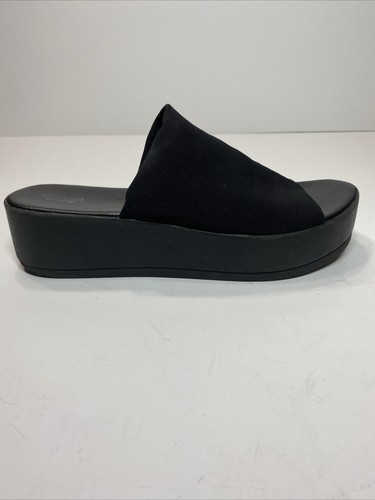 Y2K 90s Mossimo Supply Slinky Black Chunky Stretchy Platform Sandals Womens 9.5 - Picture 8 of 12