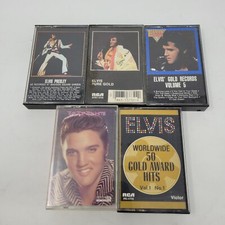 Lot Of 5 Elvis Presley Cassettes Pre-Owned GC 1960s, 1970s