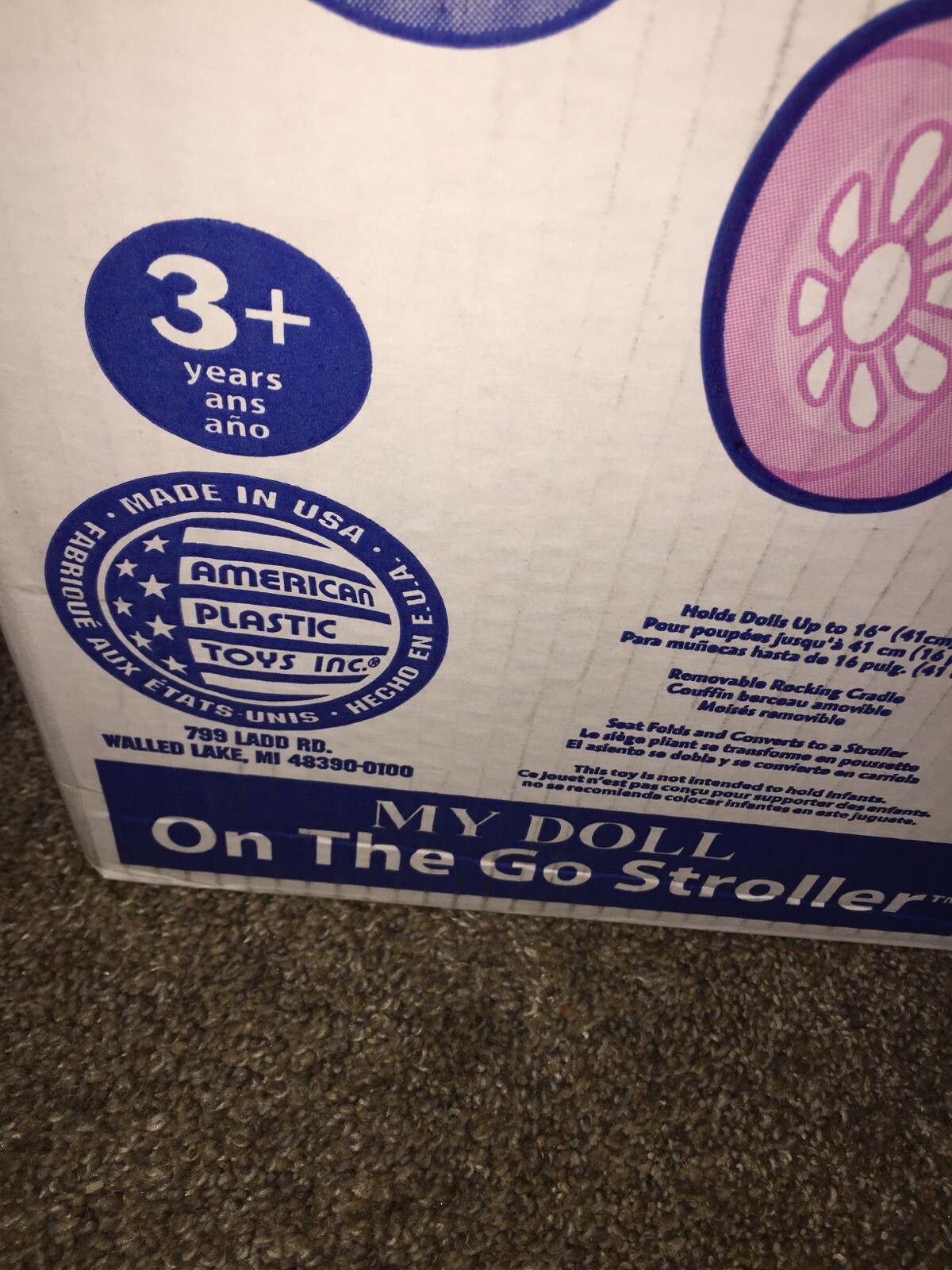 american plastic toys on the go stroller