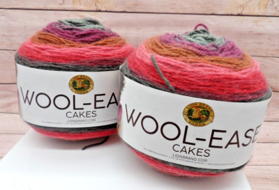 Lion Brand Wool Ease Cakes 5.3 oz. 590 yd 204 APHRODITE Destash Lot of 2 NEW