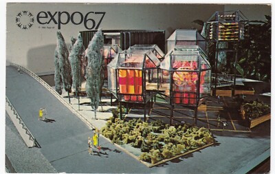 EXPO 67, CNR Pavilion Model, Montreal Quebec Canada Postcard