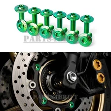 12 GREEN Front Brake Disc Mounting Bolts Screw For Honda CBR1100XX Blackbird 97