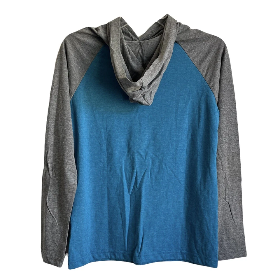 NUEVO Tony Hawks Color Block Pullover Camiseta con Capucha Talla L Azul Gris Escuela Foto 2 de 4