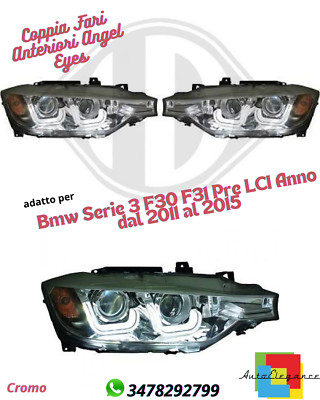  Paar Angel Eyes Halogen-Frontscheinwerfer für BMW Serie 3 F30 F31 Pre LCI 2011