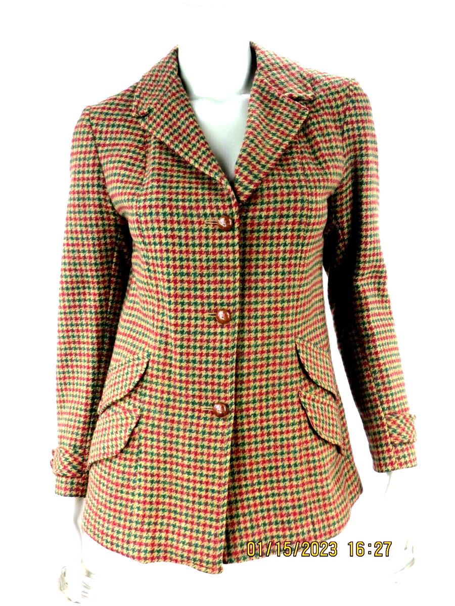 MR THOMSONPLEASE! SZ S VTG 60's Wool Plaid Riding MR THOMSONPLEASE! SZ S VTG 60's Wool Plaid Riding