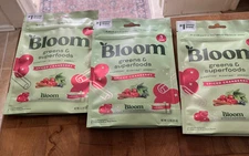 x3 BLOOM Nutrition Greens & Superfoods Powder Spiced Cranberry 5 Stick BB 09/26
