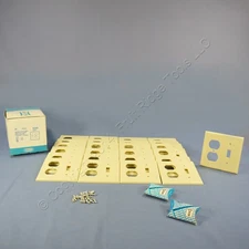 Leviton 86305 Ivory Deep Toggle Switch Duplex Outlet Cover Wallplates 25-Pack