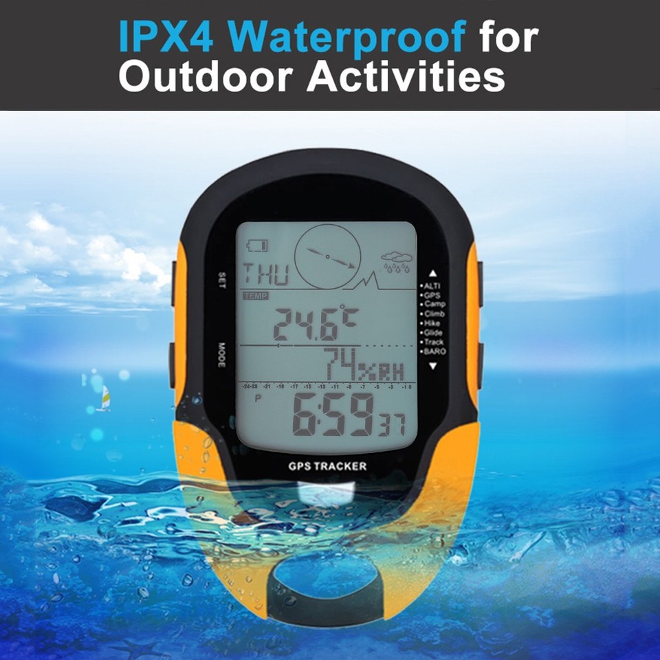 Récepteur GPS Sunroad – Altimètre, Baromètre, Boussole, Recharge USB, IPX4, Double Système GPS+Beidou Pour Rando Et Camping