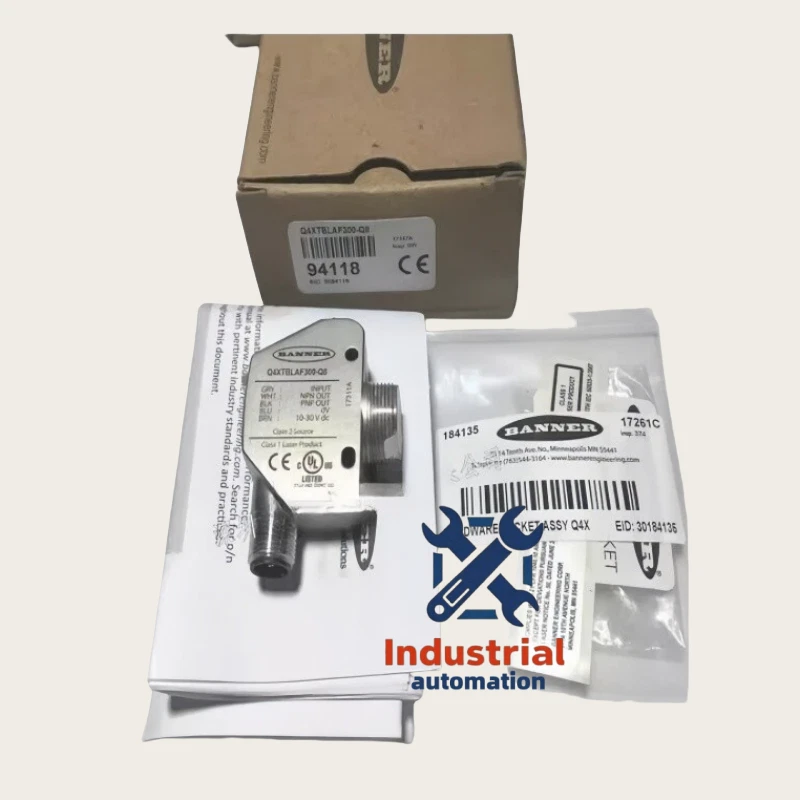 New BANNER Sealed Q4XFILAF310-Q8 Laser Adjustable Field Input 12-30 V dc - Image 2 of 2