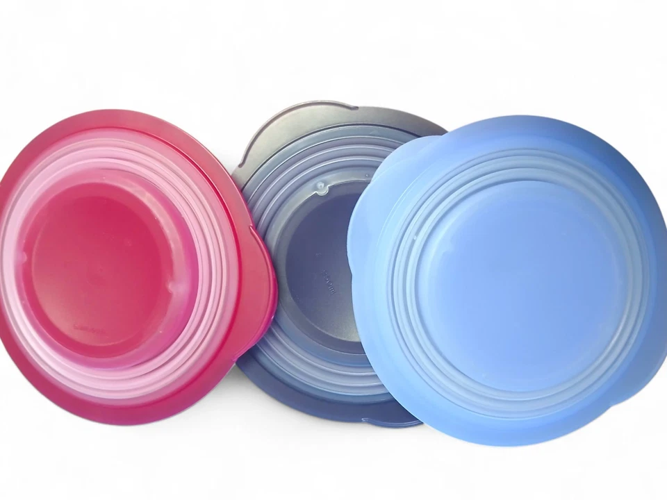 Tupperware Flat Out Collapsible Bowls 950ml with Lids x 3 Caravan Camping - Image 2 of 4