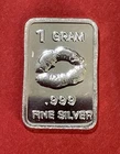 “Hot Lips” Solid Silver Bar! 1 Gram Fine .999 Pure Silver!