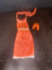 Vintage Barbie Doll Fashion Best Buy #2774 Neon Orange Dress and  Shoes
