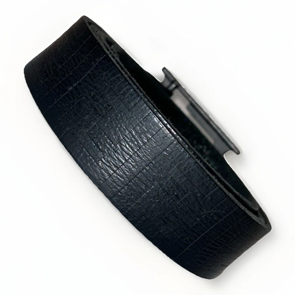 Cinturón Fendi FF Negro Impreso Cuero Genuino Agujeros Personalizados Usado de Japón Foto 3 de 4