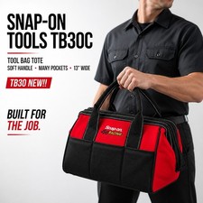 Snap On Tool Bag Tote Carry Tools Soft Handle Many Pockets 13 Wide Tb30 New