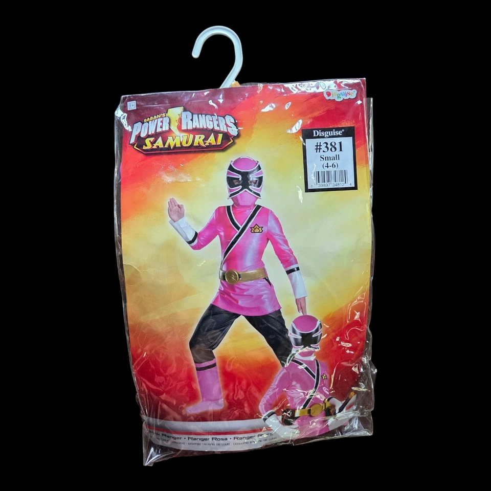 Disfraz Power Rangers Samurai Rosa Pequeño Niños 4-6 Halloween Juegos con disfraces Vestir Foto 2 de 4