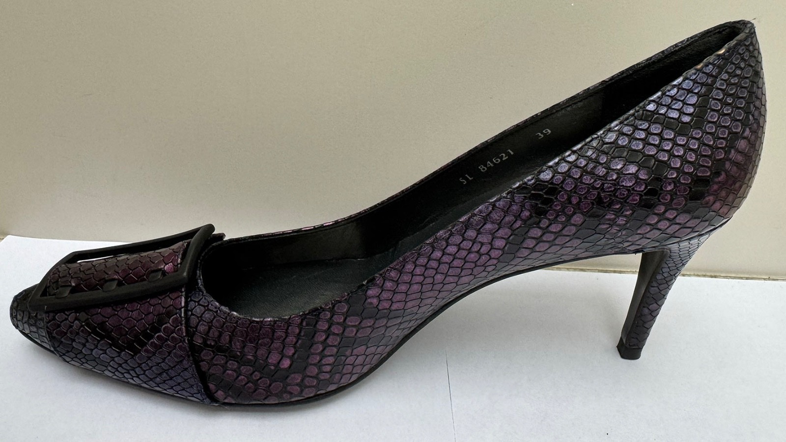 Stuart Weitzman Python Snake Purple Metallic high… - image 4