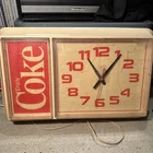 Vintage Coca-Cola Enjoy Coke Clock 1984 Ridan Display Non-Working