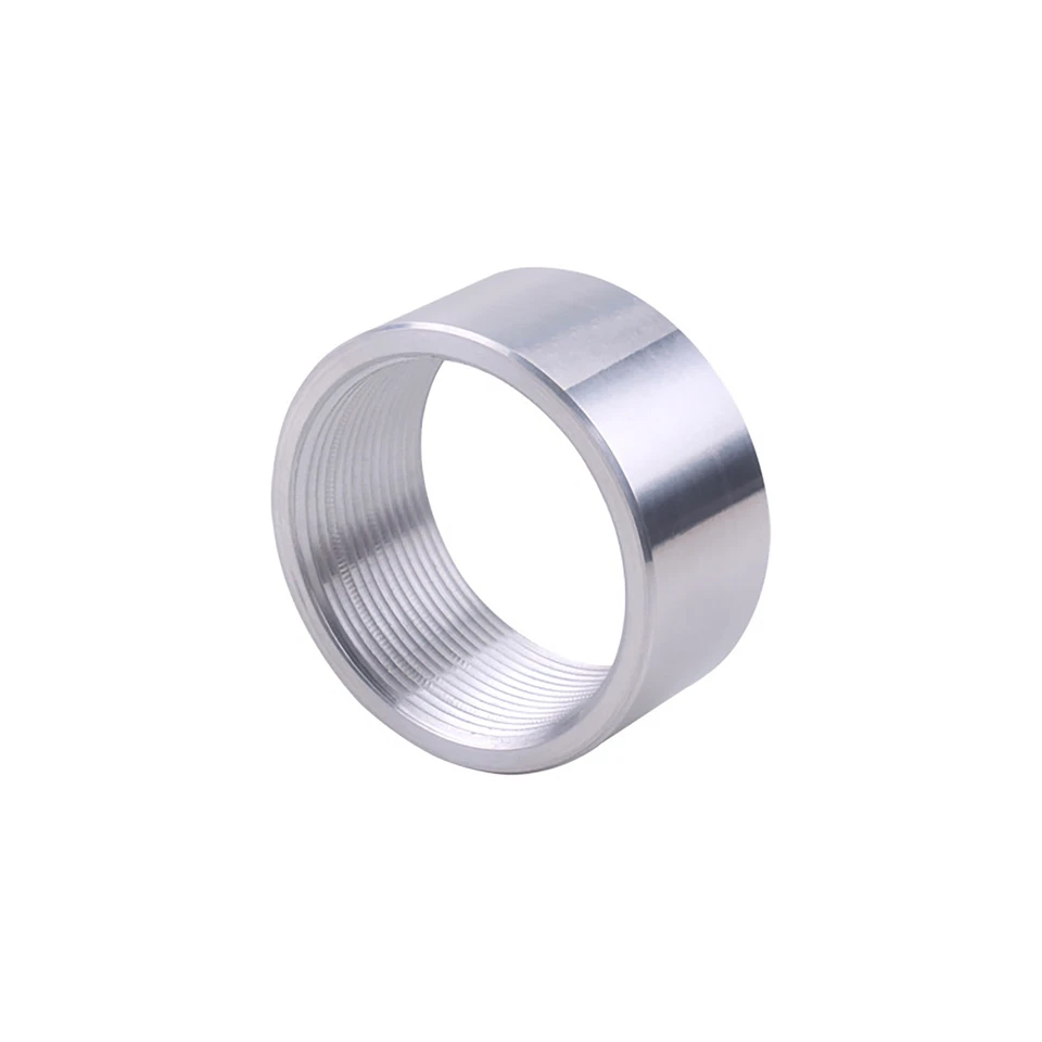 Car 2 Inch NPT Female Thread Aluminum Alloy Weld On Pipe Fitting Bung Silver - Image 3 of 4