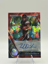 2021 Panini Prizm Draft Picks Zach Davidson Red Ice Auto RC #DPA-ZAD