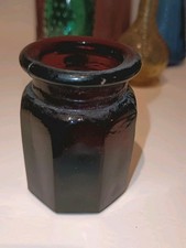 Ink Bottle Purple Amethyst 2 1/8'' Eight Sided Bottle With Round Top