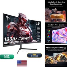 KTC 24 Inch Curved Gaming Monitor 180Hz FHD 1080P Adaptive-Sync