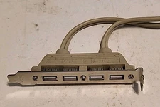 4 Port USB2.0 Motherboard Rear Panel Expansion Bracket Host Adapter - Free Ship