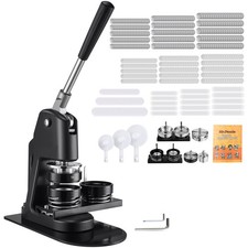 Uimoso 3-in-1 Button Maker Machine with 1.26/2.28/2.95 inch Dies and 300 Pieces
