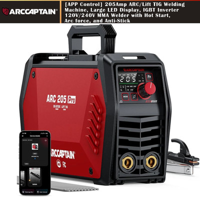 2026 ARCCAPTAIN iControl ARC205 Pro Stick Welder APP Control 205Amp ARC/Lift TIG