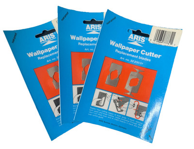 3 x ARIS Original Spare Replacement Blades for JML / ARIS Wallpaper Cutter NOS