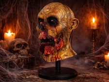 Zombie Tongue Mask Adult Undead Latex Bloody Halloween Costume Scary Face Horror