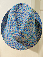 Vintage Diesel Women's Blue Green Fedora Hat Size 1