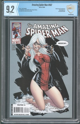 #ad Amazing Spider Man 607 CBCS 9.2 White Pages J SCOTT CAMPBELL COVER 2009 $125.00