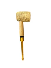 Missouri Meerschaum Corn Cob Pipe Diplomat Bent Amber Colored Stem NIP