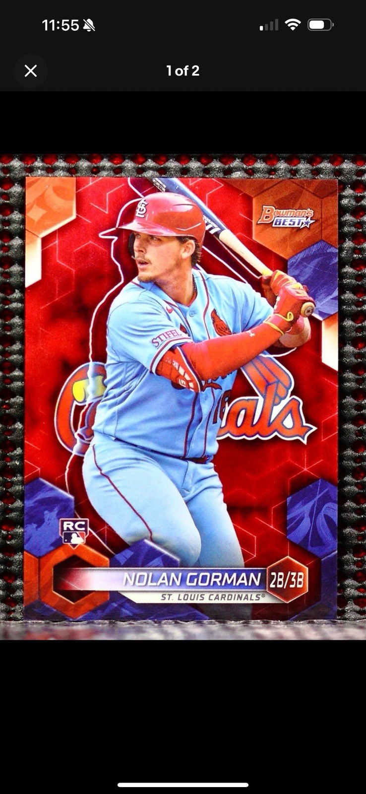 2023 Bowman’s Best NOLAN GORMAN Red Refractor RC 07/10