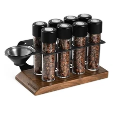MHW-3BOMBER Energy Tubes Set of 8 Airtight Coffee Bean Storage Containers NIB