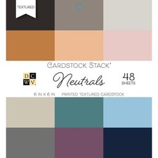 DCWV 6"x6" Textured Cardstock Stack 48pcs - Neutrals