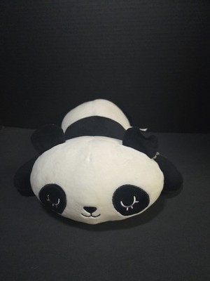 Adorable Sleeping Layong Panda Black And White Stuffed Animal Plush Toy