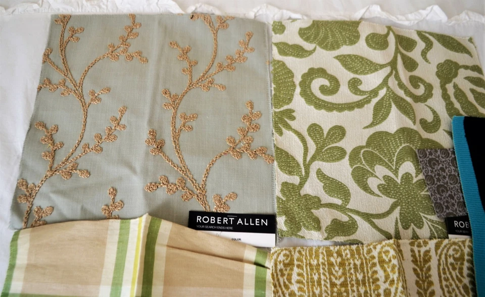 Discontinued Fabric Samples of Robert Allen in Greens - Image 2 of 4