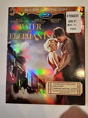 Water For Elephants Blu-ray Reese Witherspoon  Robert Pattinson  Christoph Waltz