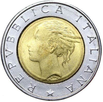 Italien Italy - Gedenkmünze 500 Lire 1994 - Luca de Pacioli 1494